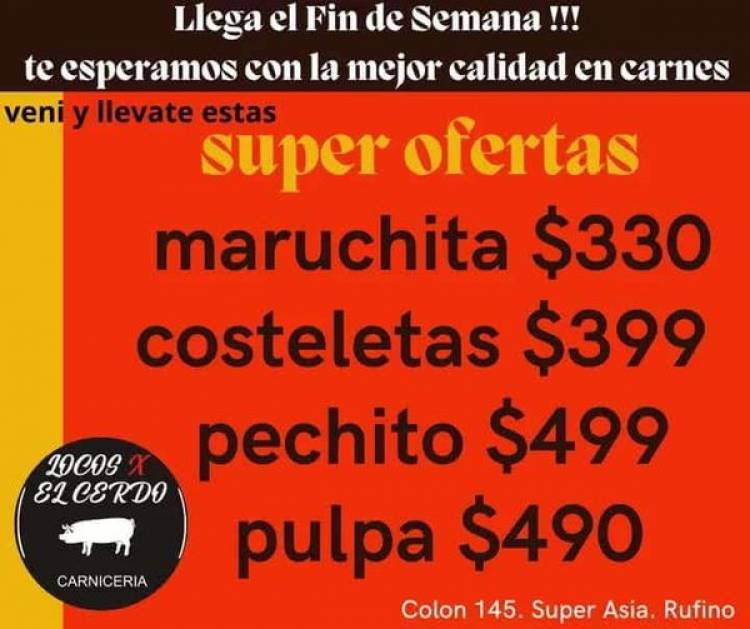 "LOCOS POR EL CERDO"  COLON 145  SUPERMERCADO ASIA