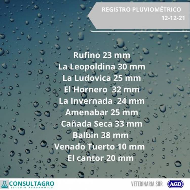 REGISTRO PLUVIOMETRICO 12/12/21
