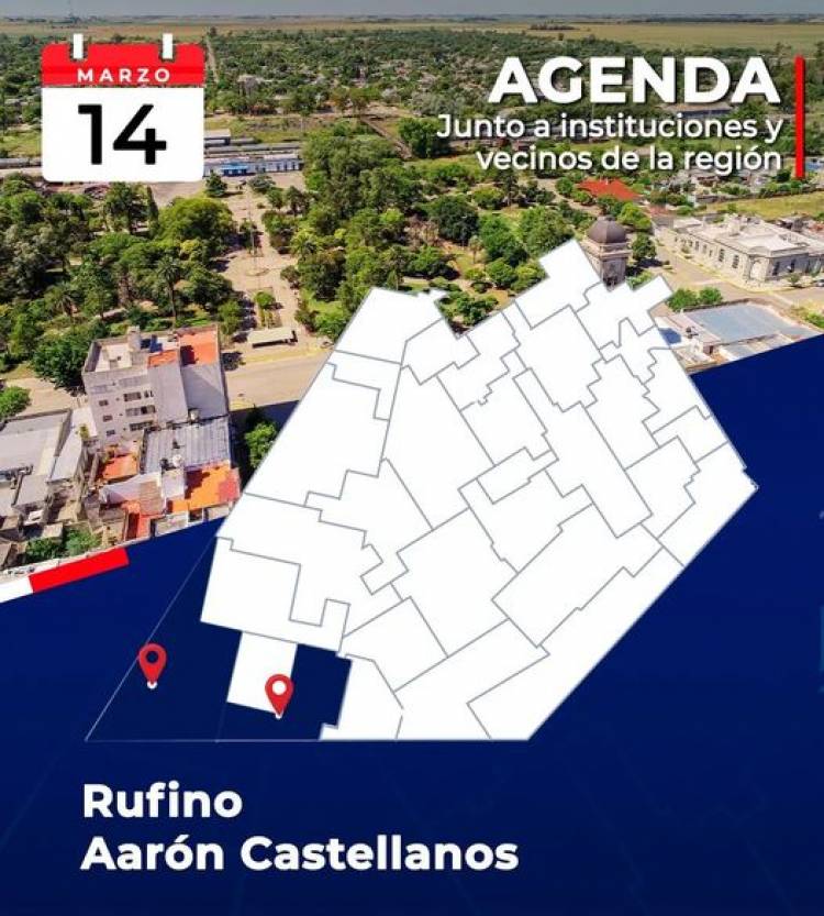 AGENDA SENADOR LISANDRO ENRICO EN RUFINO Y LA ZONA