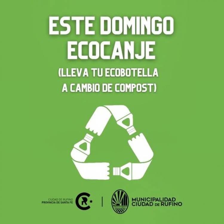 ESTE DOMINGO ECOCANJE EN RUFINO ACTIVA