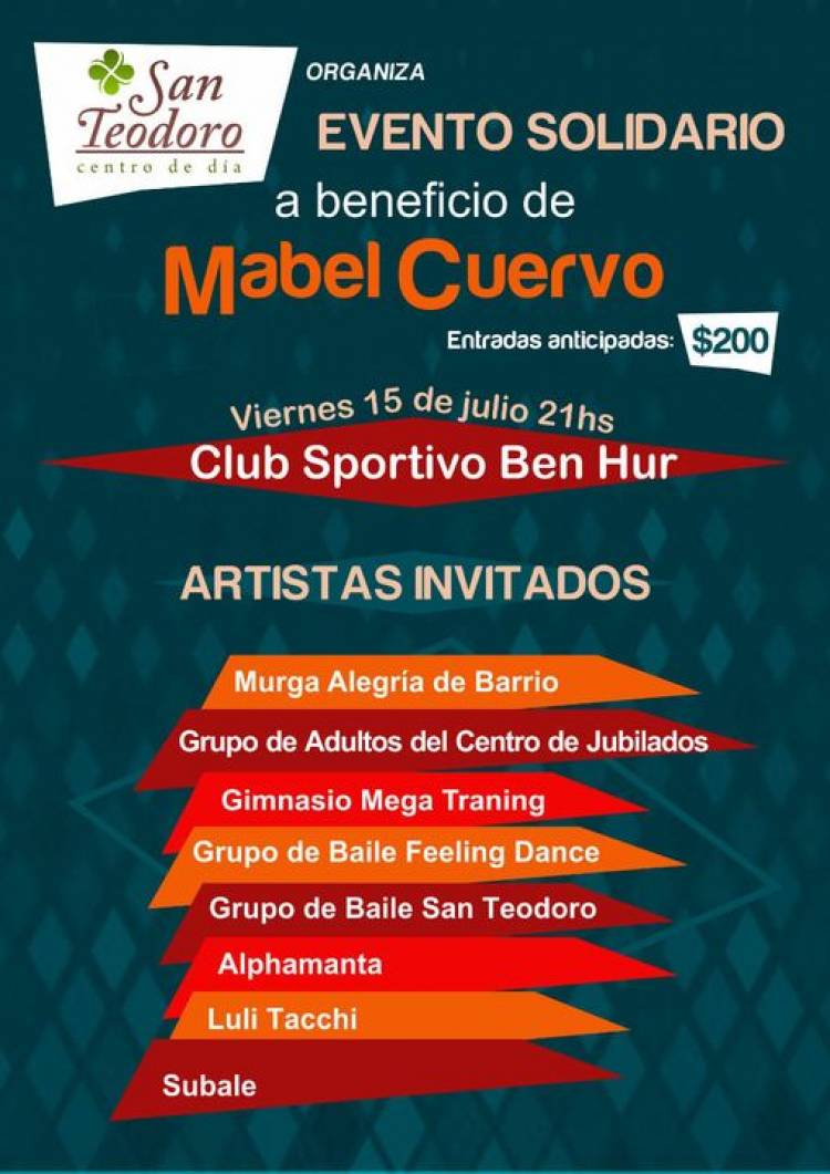 EVENTO SOLIDARIO A BENEFICIO DE MABEL CUERVO
