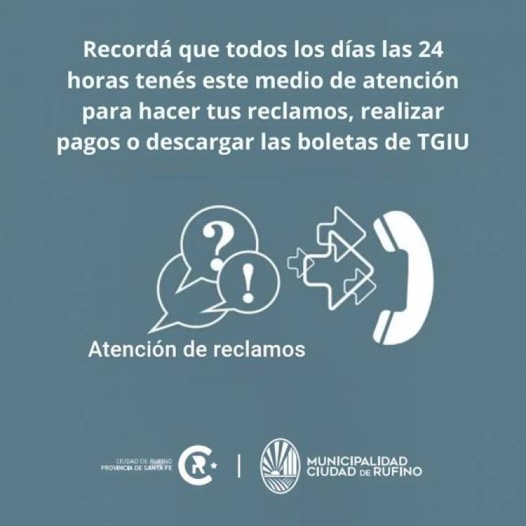 ATENCION DE RECLAMOS LAS 24 HORAS