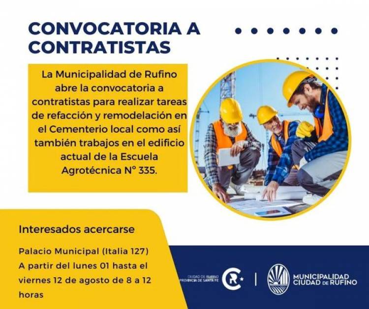 CONVOCATORIA CONTRATISTAS