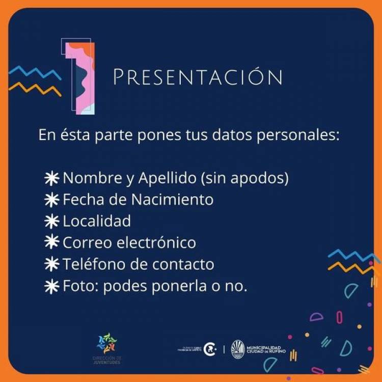 LA DIRECCION DE JUVENTUDES TE ACOMPAÑA A REALIZAR TU CV