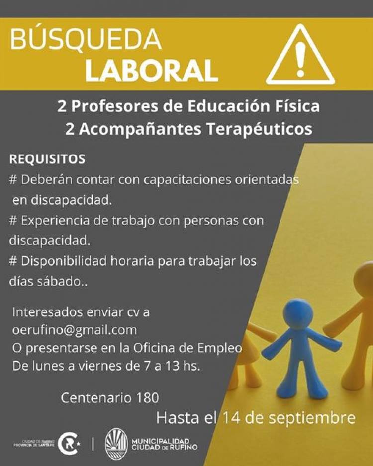 ATENCION: BUSQUEDA LABORAL