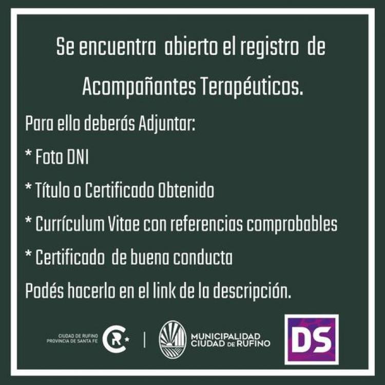 REGISTRO DE ACOMPAÑANTE TERAPEUTICO