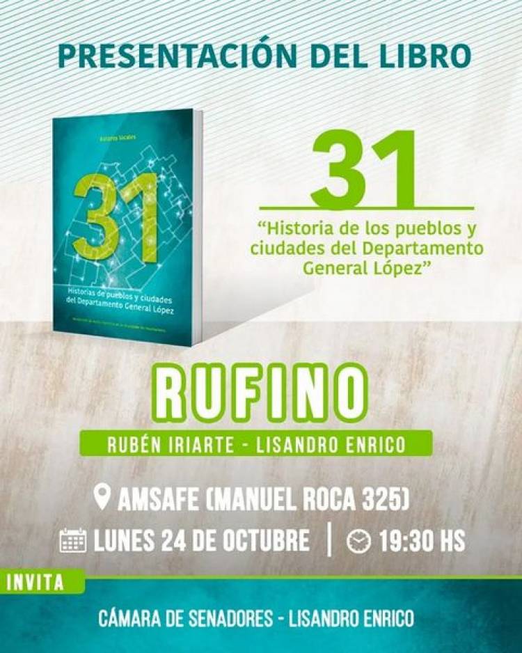 SENADOR LISANDRO ENRICO ESTA EN RUFINO