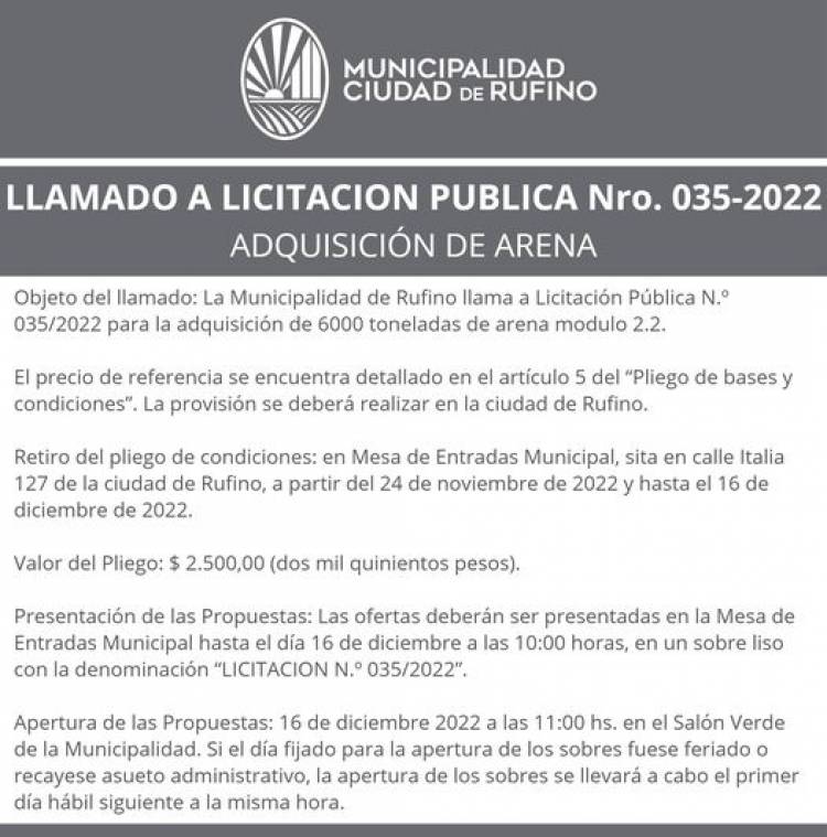 LICITACION N| 035/2022