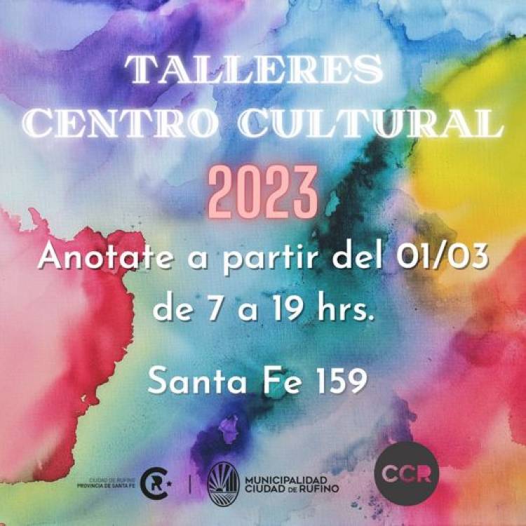 INSCRIPCION A TALLERES DEL CENTRO CULTURAL 2023