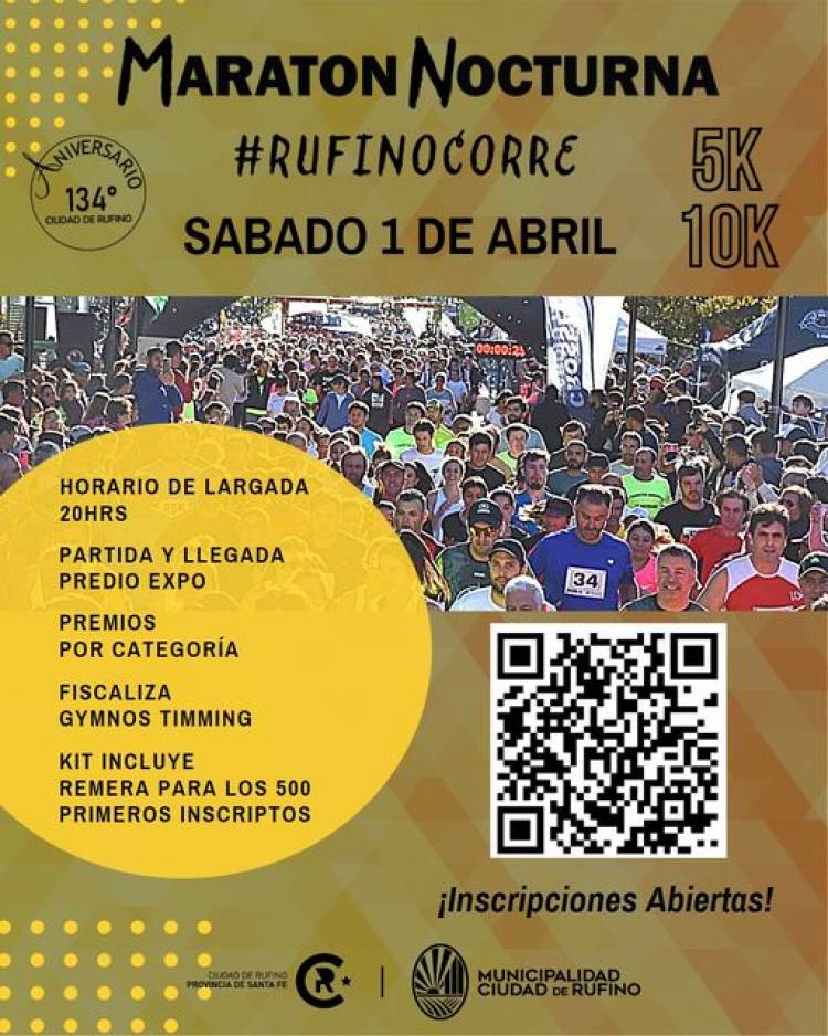 SE VIENE LA PRIMERA MARATON NOCTURNA POR EL ANIVERSARIO