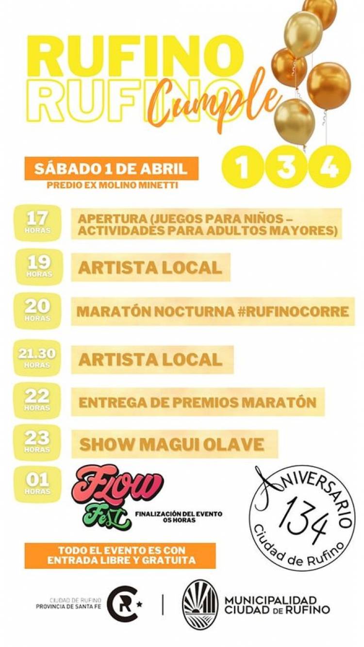 RUFINO CUMPLE 134 AÑOS