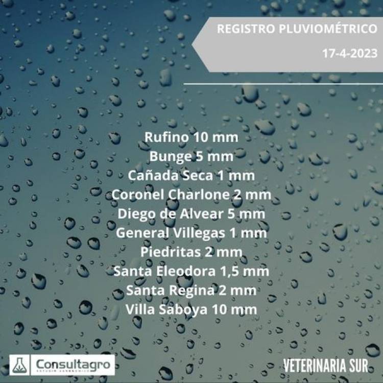 REGISTRO PLUVIOMETRICO ZONAL