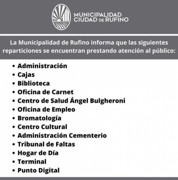 LA MUNICIPALIDAD INFORMA: