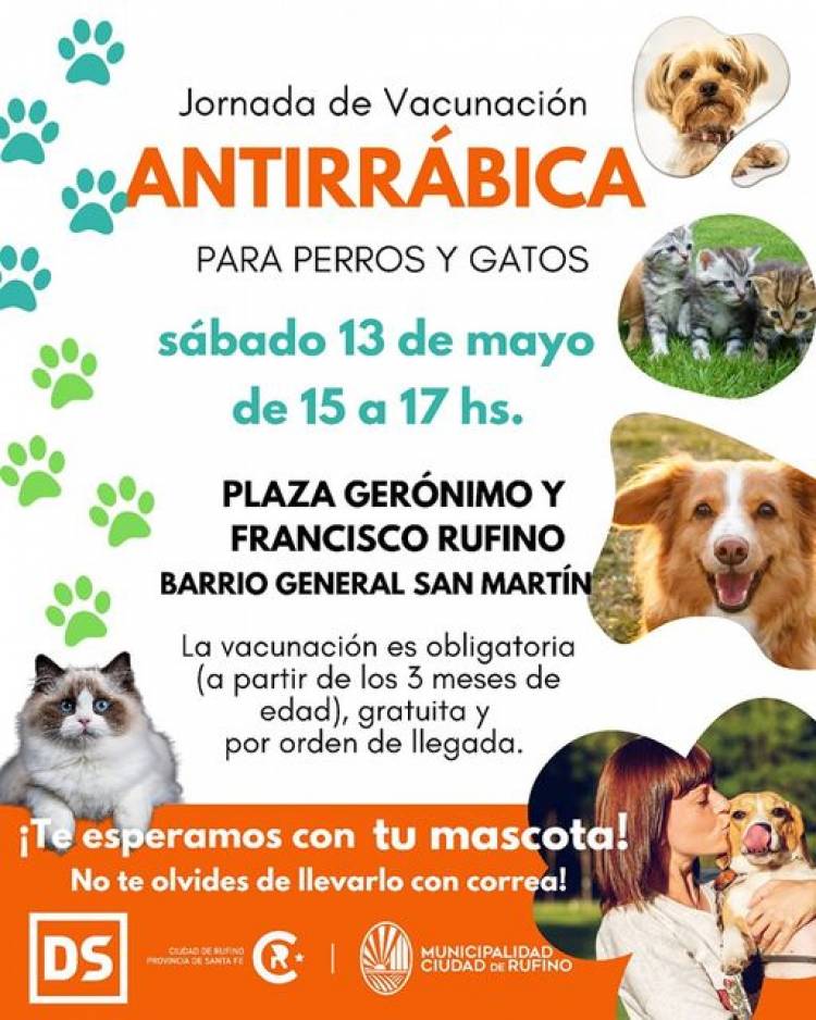 JORNADA DE VACUNACION ANTIRRABICA- ACTIVIDAD REPROGRAMADA