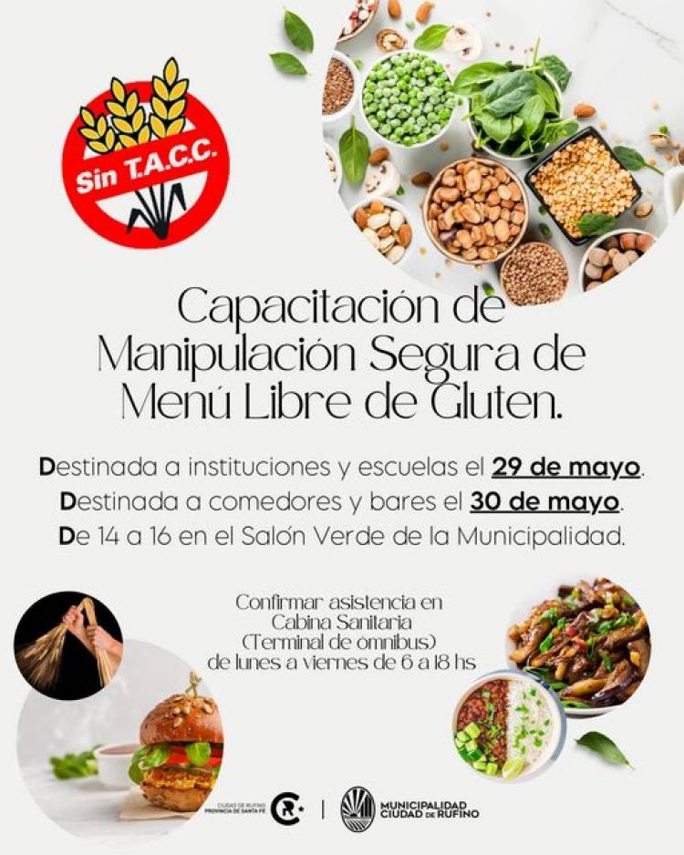 CAPACITACION  DE MANIPULACION SEGURA DE MENU LIBRE DE GLUTEN