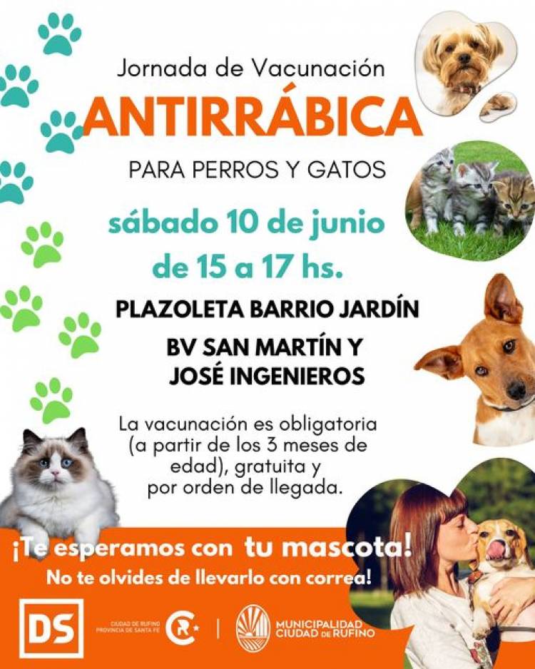 NUEVA JORNADA DE VACUNACION ANTIRRABICA