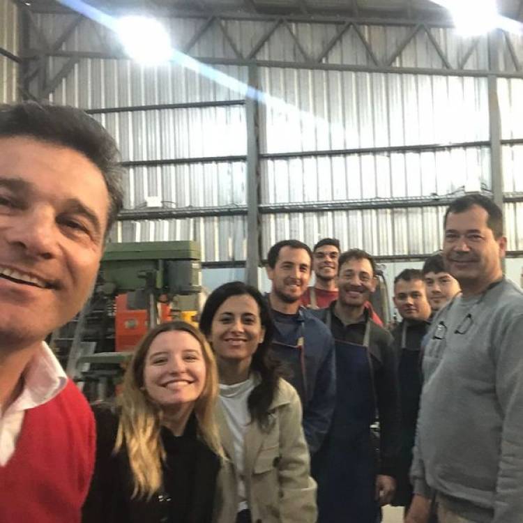 INTENDENTE NATALIO LATTANZI VISITANDO FABRICA DE PASTAS"NTG"
