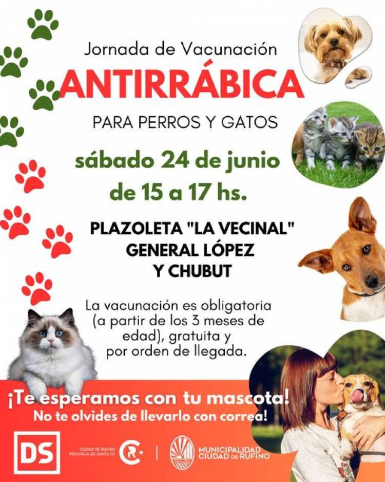 NUEVA JORNADA DE VACUNACION ANTIRRABICA
