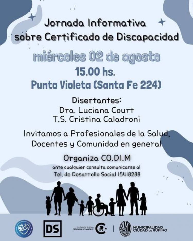 JORNADA INFORMATIVA SOBRE CERTIFICADO DE DISCAPACIDAD
