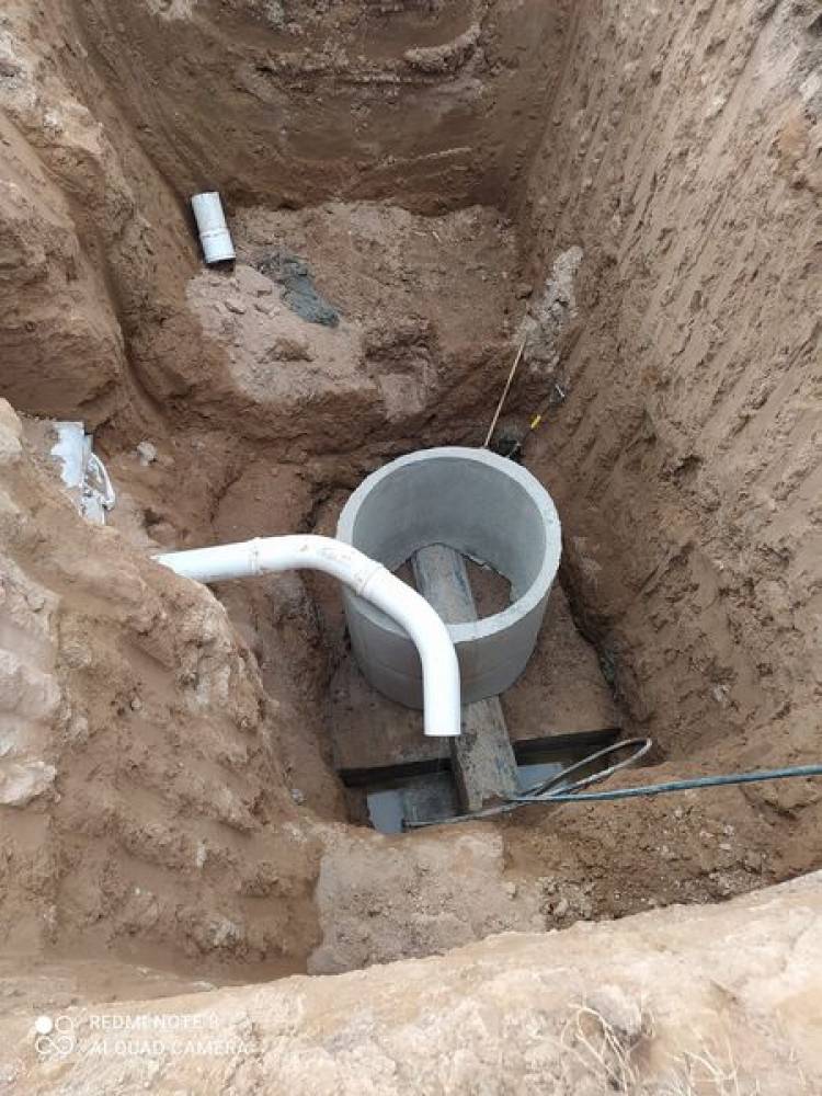 INTENDENTE NATALIO LATTANZI TRABAJANDO EN OBRA DE CLOACAS