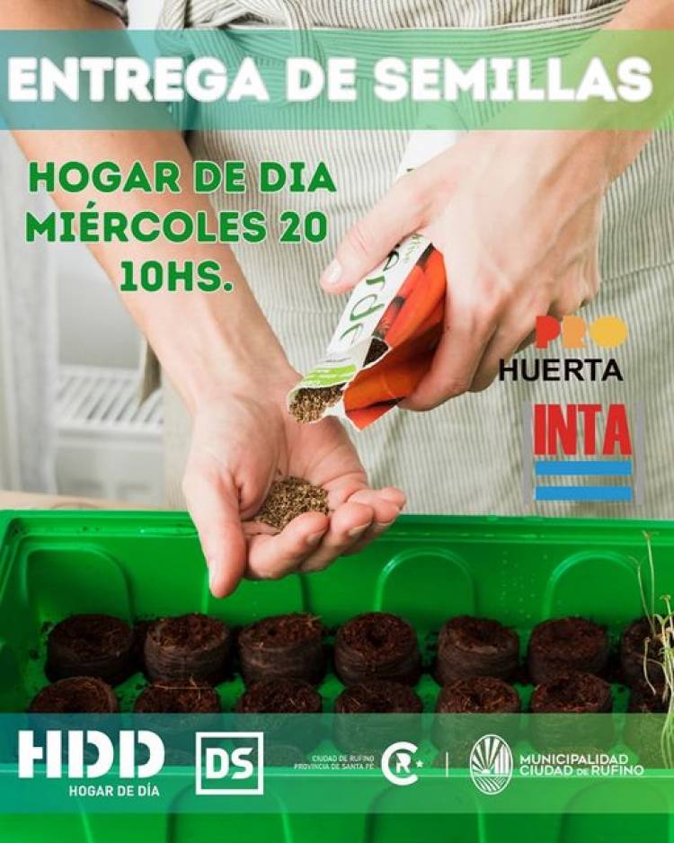 ENTREGA DE SEMILLAS EN EL HOGAR DE DIA