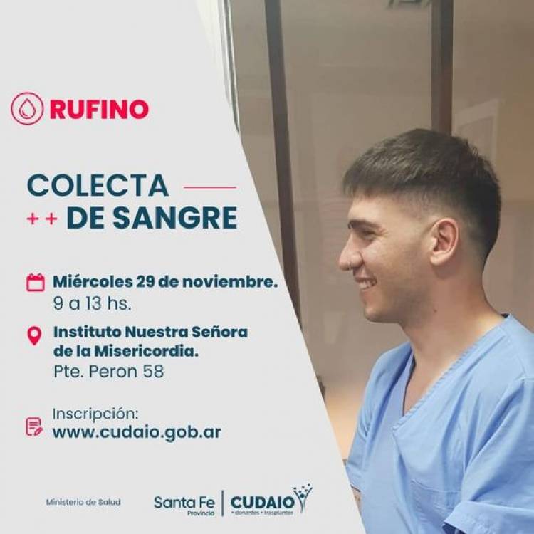 NO OLVIDAR: COLECTA DE SANGRE