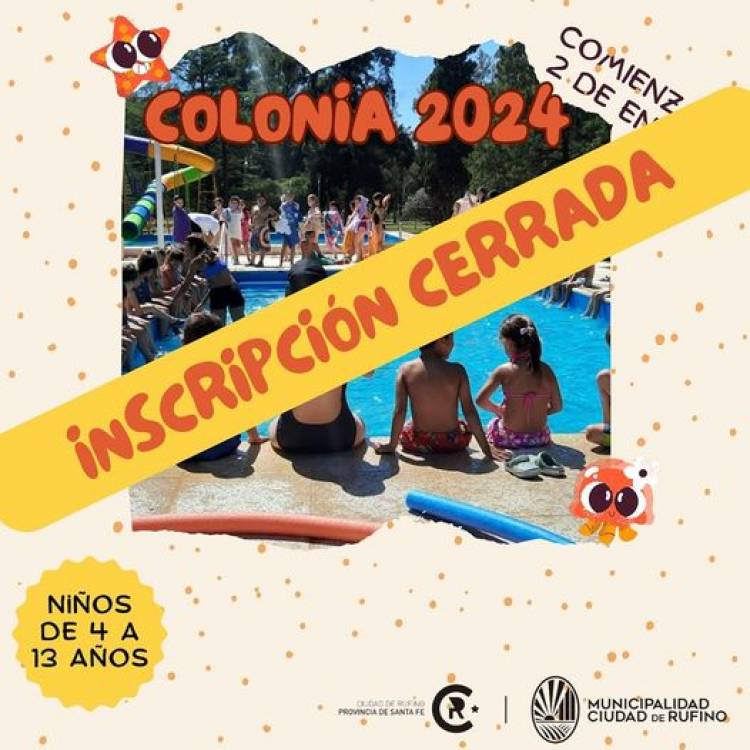 COLONIA 2024: INSCRIPCION CERRADA