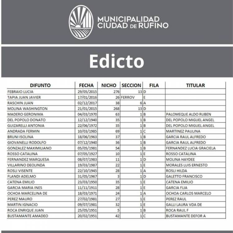 EDICTO