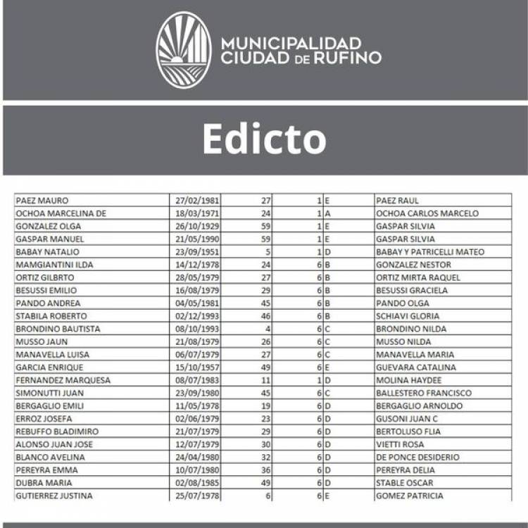 EDICTO