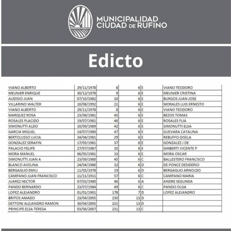 EDICTO