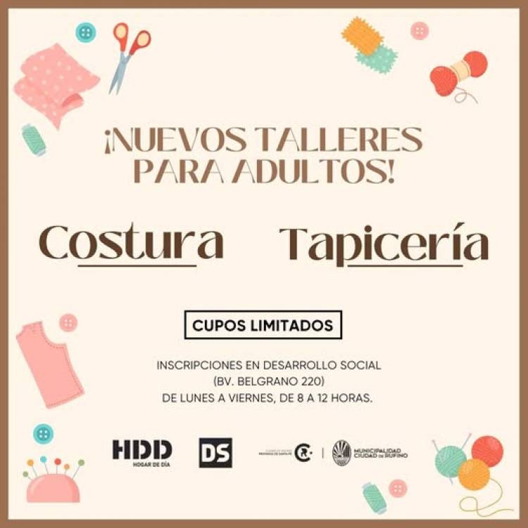 INCORPORAMOS NUEVOS TALLERES