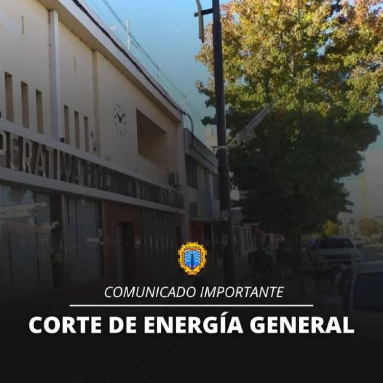 CELR: CORTE GENERAL ENERGIA PARA EL DOMINGO 1 DE JUNIO