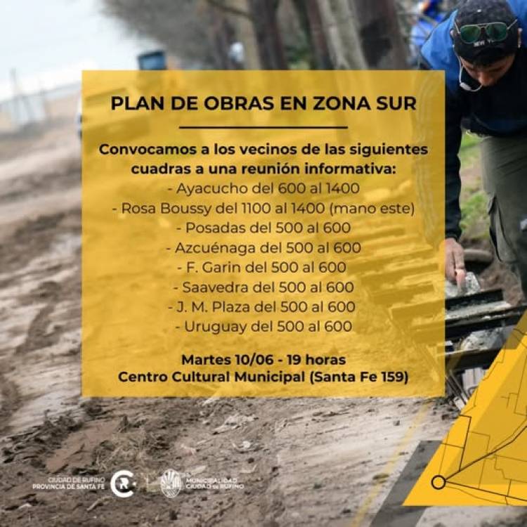 CONVOCATORIA A VECINOS DE ZONA SUR