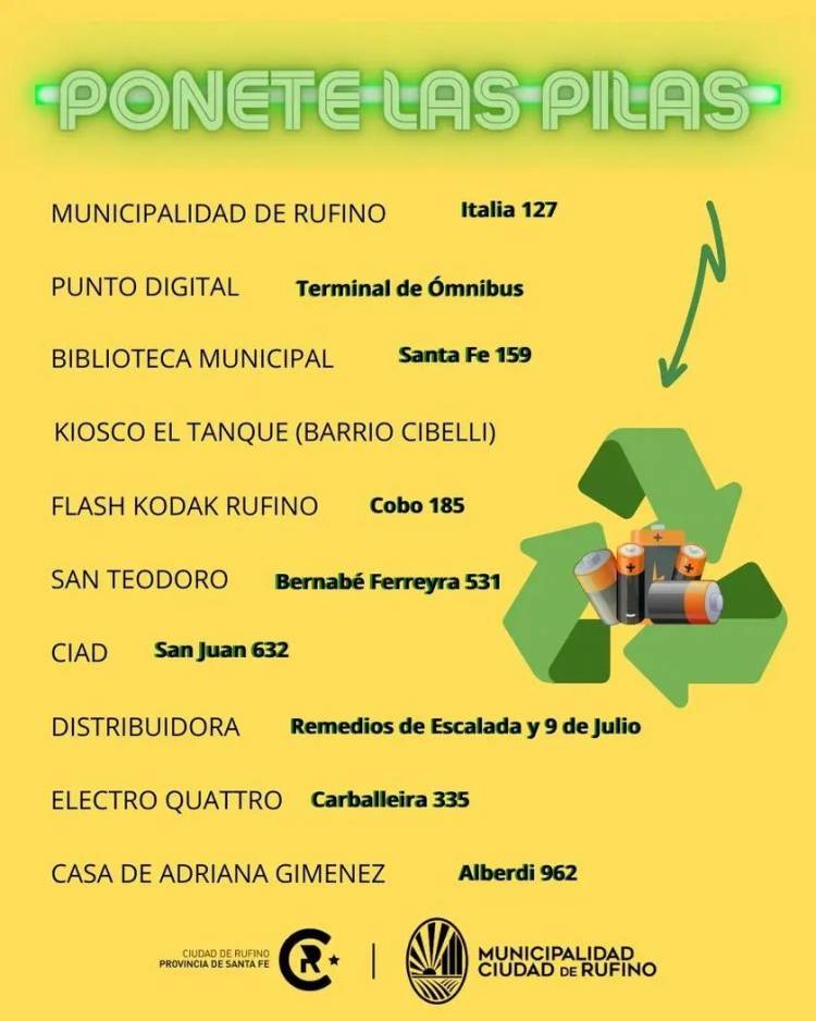 PLANTA DE RECICLADO DE RUFINO. PONETE LAS PILAS