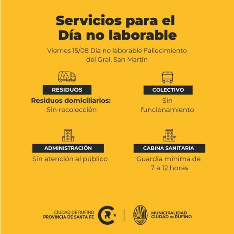 SERVICIOS PARA EL FIN DE SEMANA