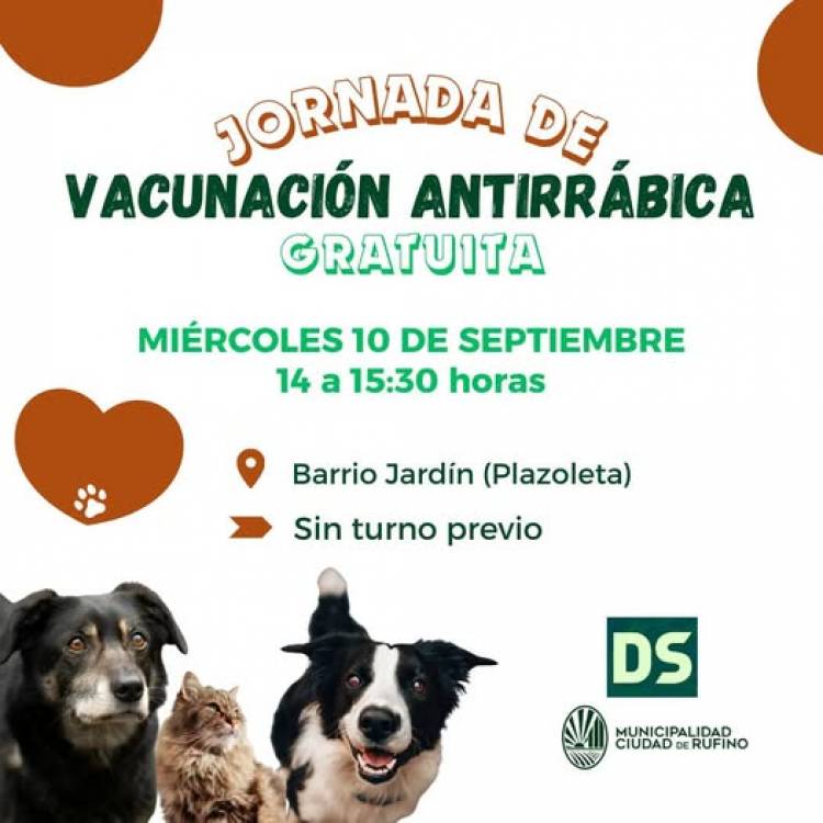 VACUNACION ANTIRRABICA GRATUITA