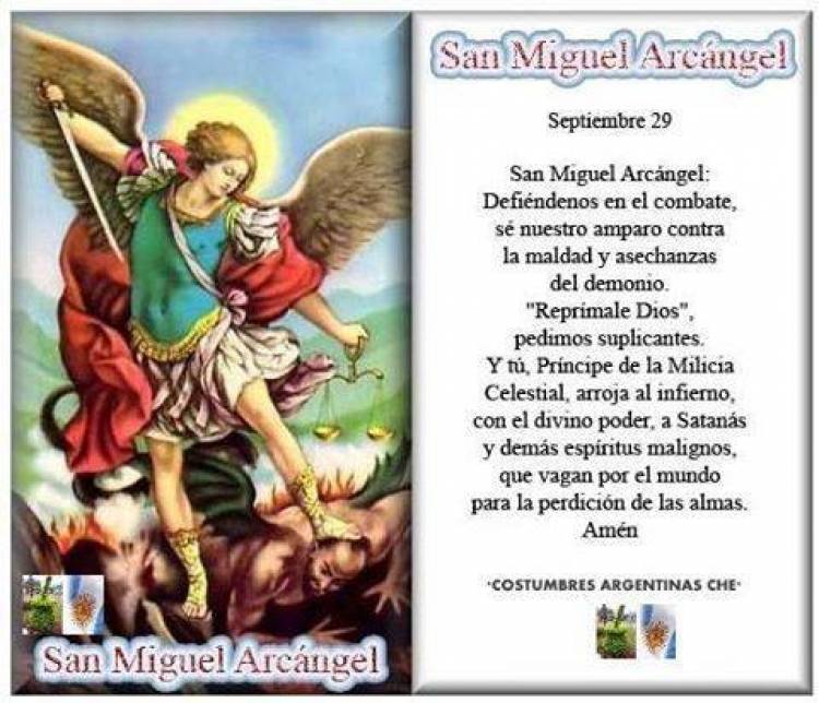 29 DE SETIEMBRE: DIA DE SAN MIGUEL ARCANGEL