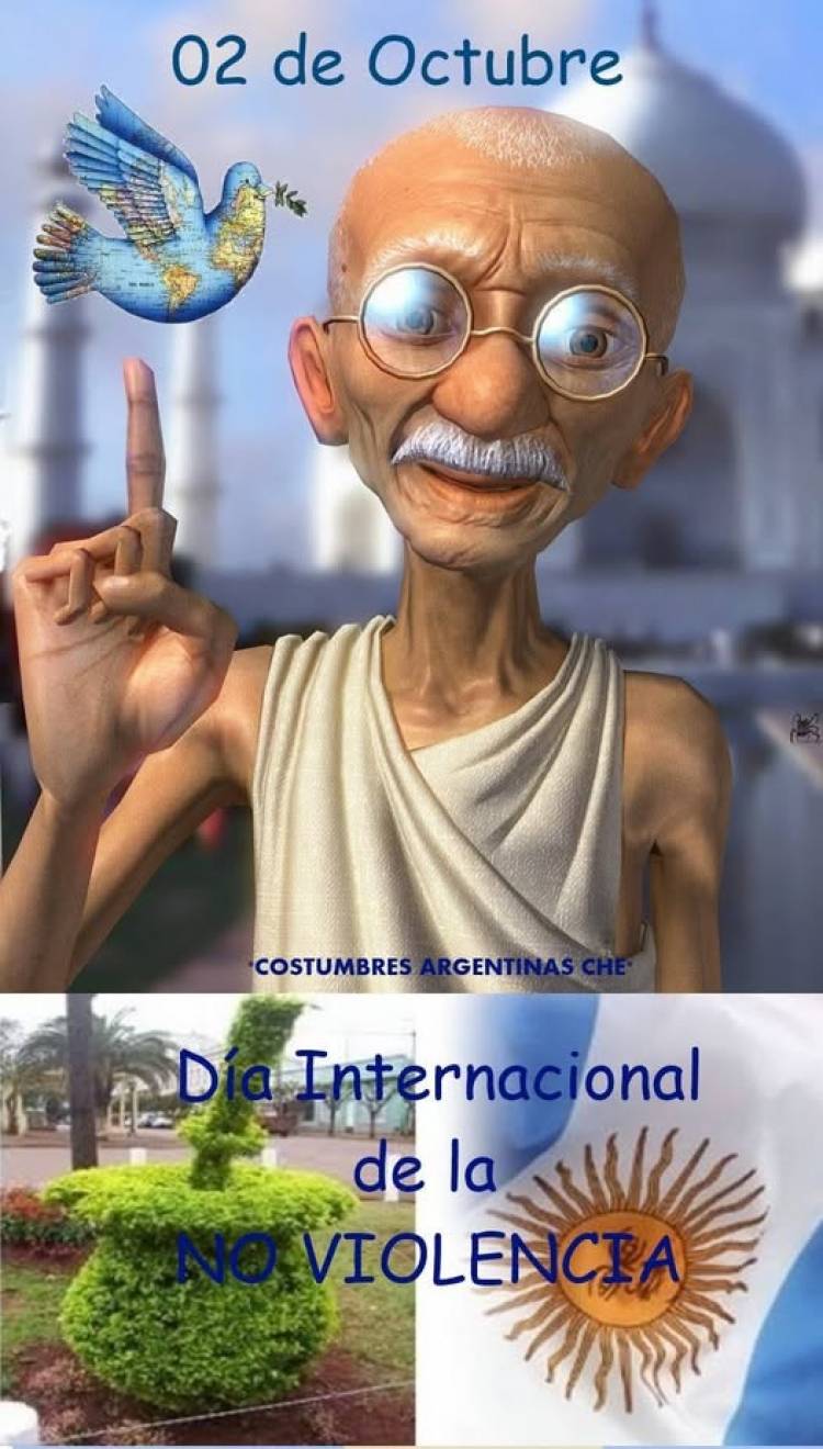 2 DE OCTUBRE: DIA INTERNACIONAL DE LA NO VIOLENCIA