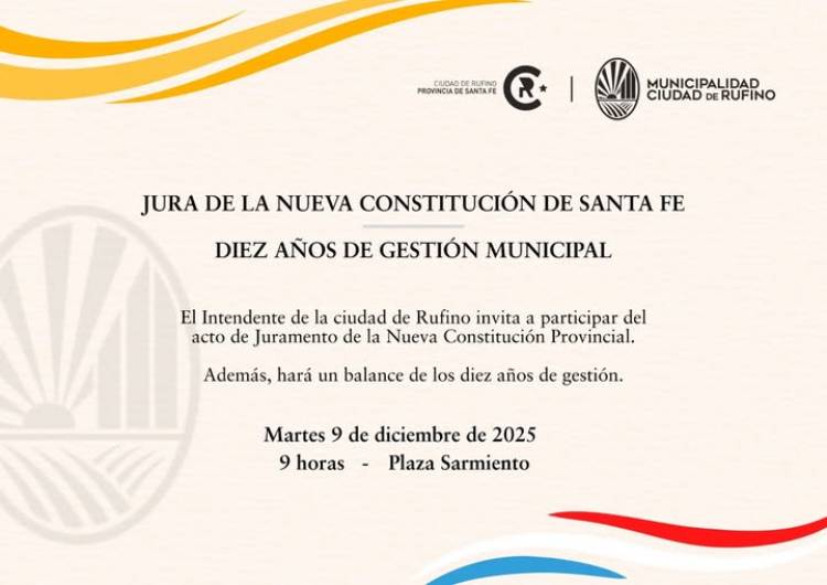 JURA DE LA CONSTITUCION Y 10 AÑOS DE GESTION