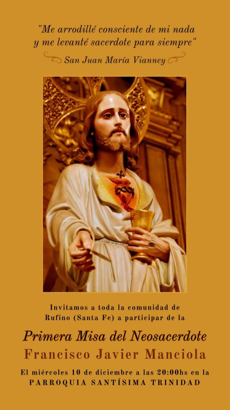 PRIMERA MISA DE EL SACERDOTE FRANCISCO JAVIER MANCIOLA