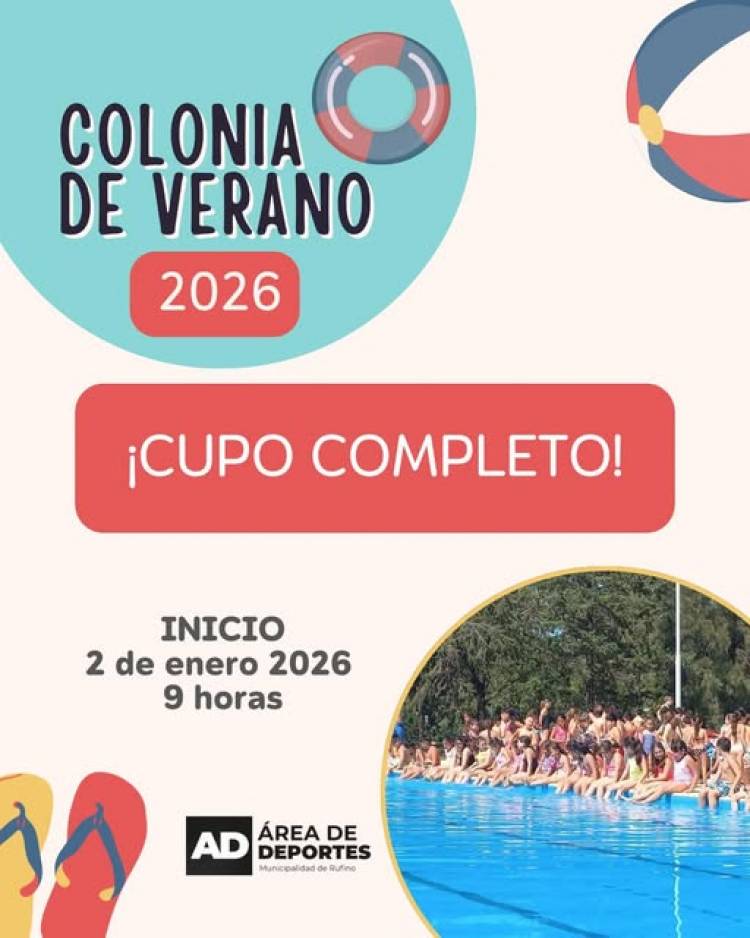 COLONIA 2026: CUPO COMPLETO