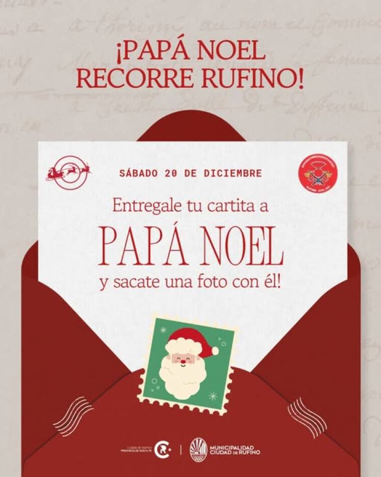 PAPA NOEL LLEGA A RUFINO