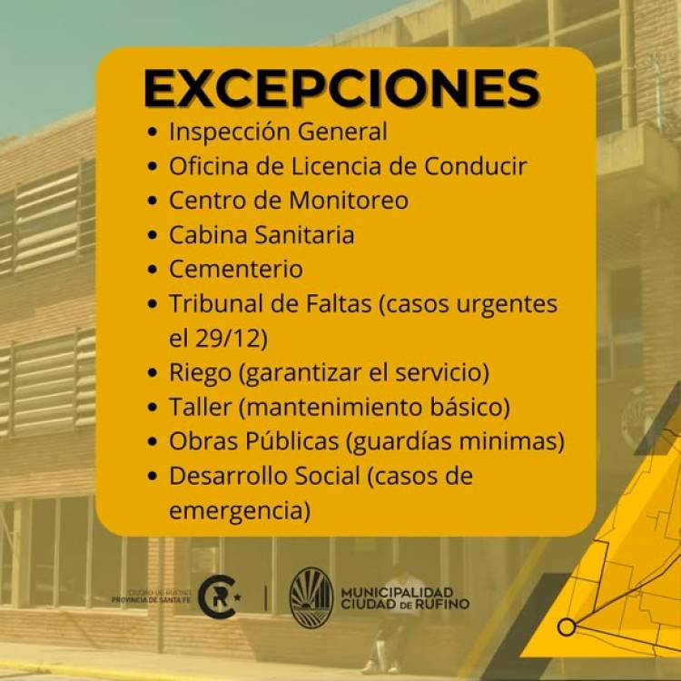 CIERRE DE DEPENDENCIAS MUNICIPALES