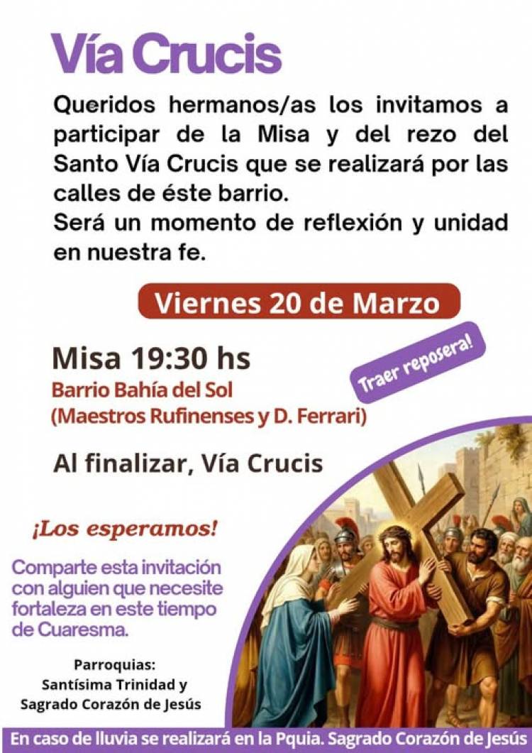 HOY: MISA Y VIA CRUCIS